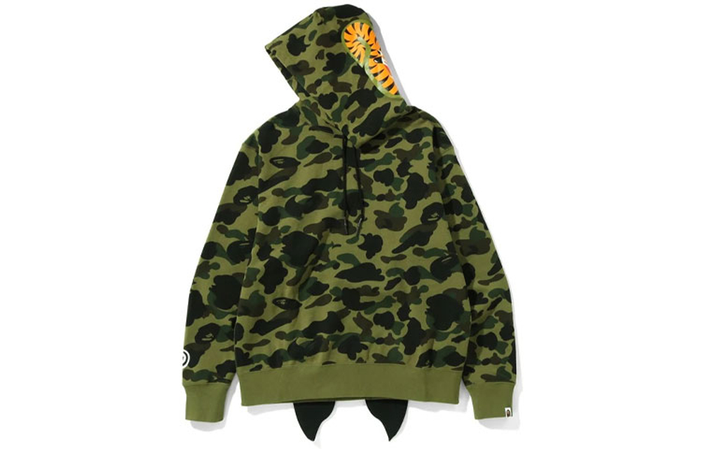 A Bathing Ape 1st Camo Shark Relaxed Fit Fullover Худи зеленый