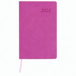 Ежедневник датированный 2022 А5 138x213 мм BRAUBERG "Stylish", под кожу, розовый, 112790