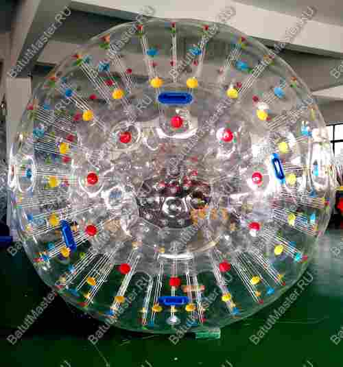 Гидро/аква зорб ПВХ с цветными держателями, диаметр 2.5 м