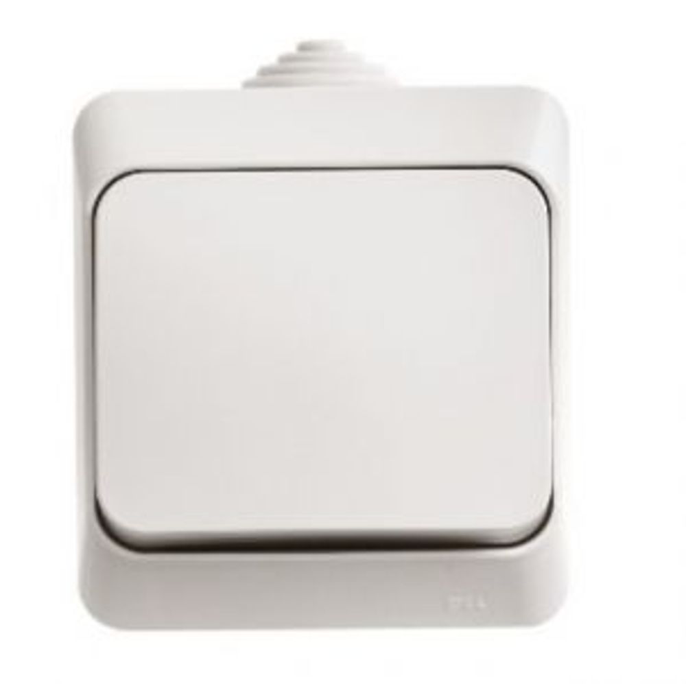 Schneider Electric Белый Выключатель 1-клавишный IP44 открытая установка 17771