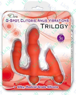 Тройной красный вибратор с 5 режимами вибрации