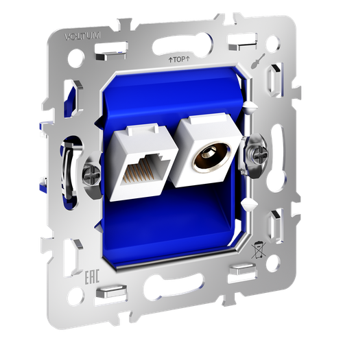 Механизм розетки TV+RJ45 кат. 6, S70