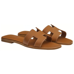 Hermes Oran casual Comfortable Fashion Sandals Women's Brown 2021 Edition, H021056Z 03