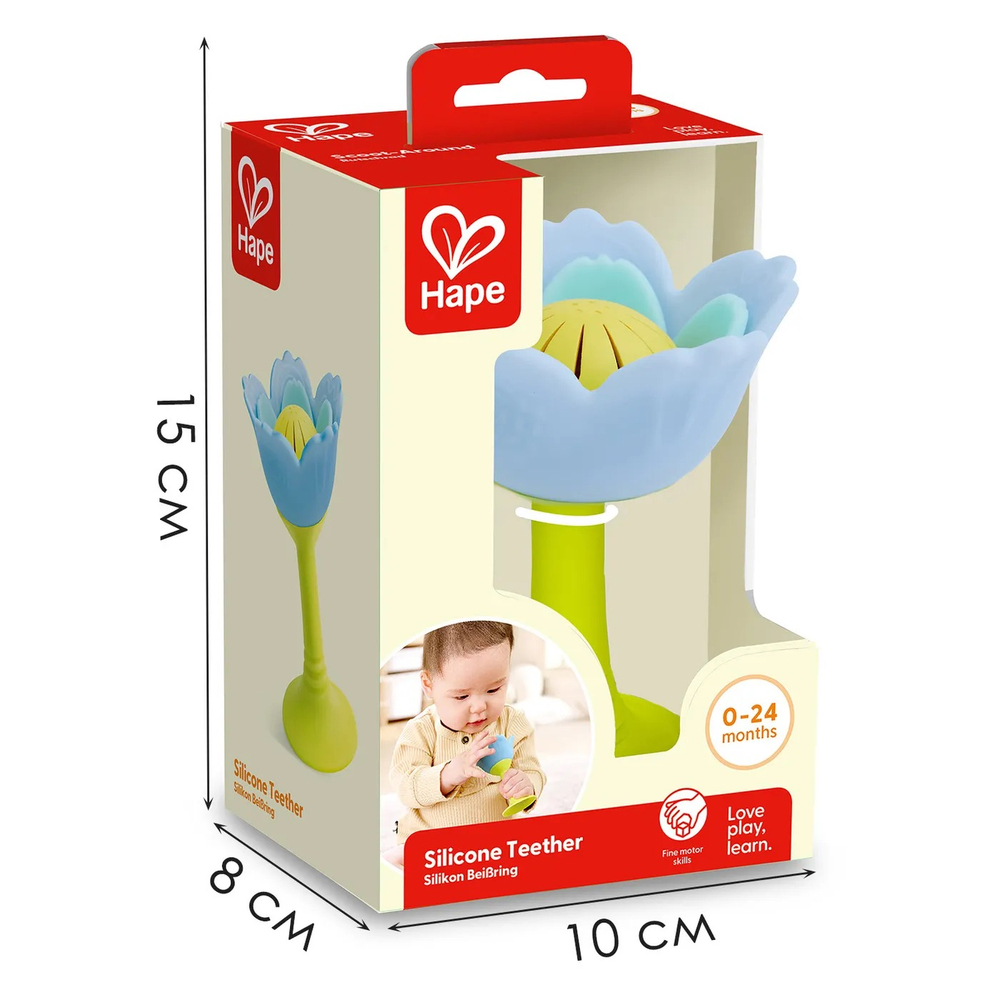 Погремушка "Малышам" Голубой цветок, 3в1