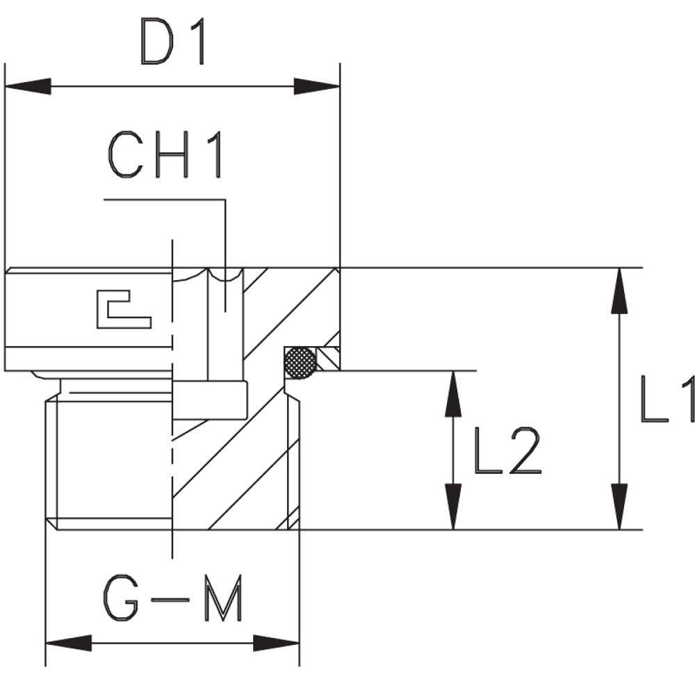 Заглушка V (Ш) BSP 1.1/4 (o-ring)