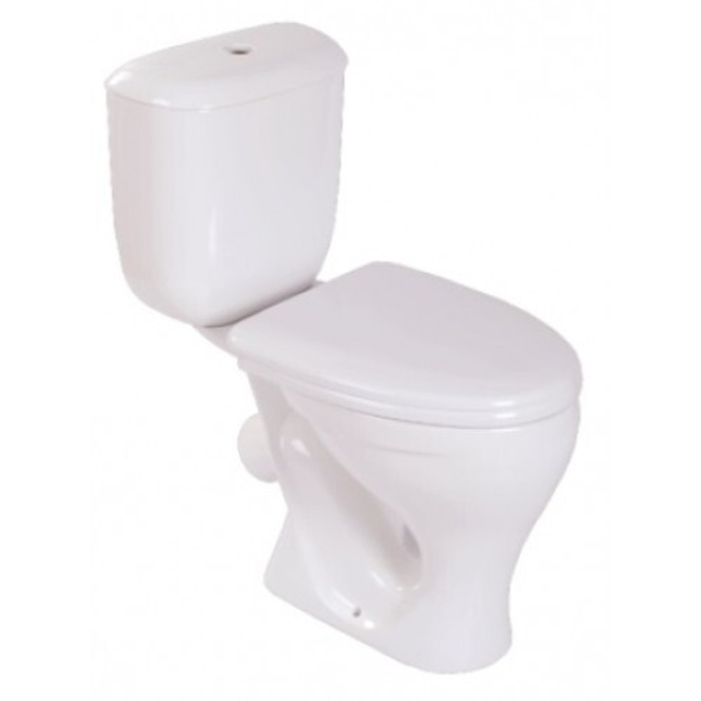 УНИТАЗ-КОМПАКТ ЛУНА БЕЛЫЙ СТАНДАРТ С 1 УРОВНЕВОЙ АРМАТУРОЙ, БОЛТАМИ КРЕПЛЕНИЯ И СИДЕНЬЕМ