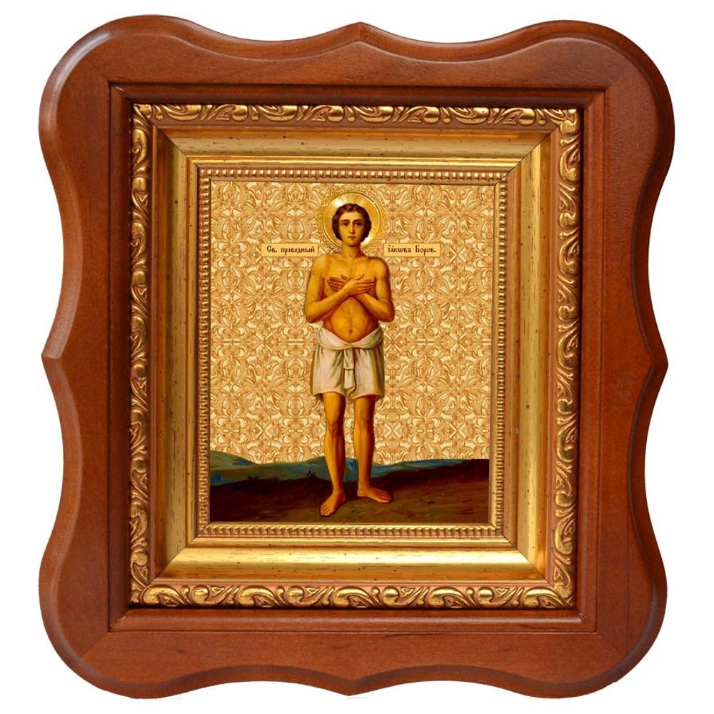 Иаков Боровичский Новгородский праведный. Икона на холсте.