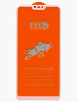 Защитное стекло Glass для Xiaomi Redmi Note 6/ Mi 8 Lite, полный клей 111D, белая рамка