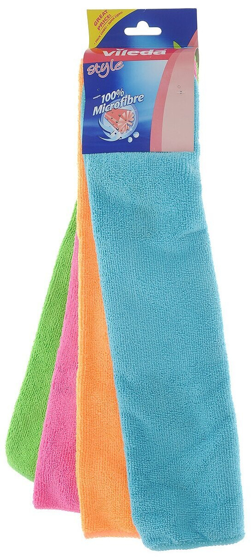 САЛФЕТКА МИКРОФИБРА VILEDA STYLE 36Х38(4 ШТ) (138590) 7232