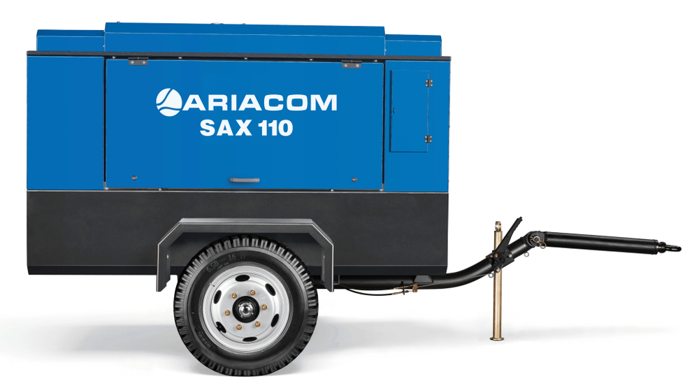 Винтовой компрессор ARIACOM SAX 110 на шасси — Фото №1 