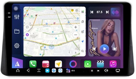 Магнитола для Mitsubishi Eclipse Cross Азия - FarCar GX10-7763H монитор 10.36" 2K QLED на Android 14, TS20, 6+128Гб, CarPlay, 4G SIM-слот