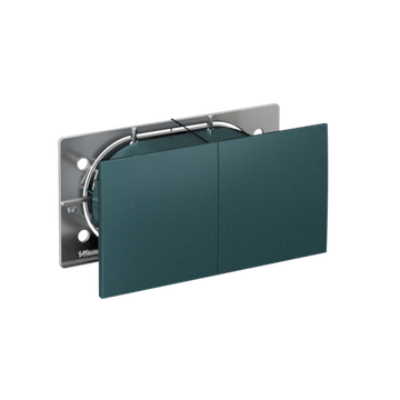 Розетка 2-м СП AtlasDesign 16А IP20 с заземл. защ. шторки с крышкой в сборе изумруд SE ATN000828