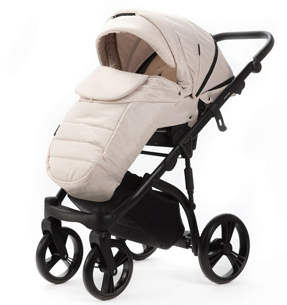 Детская коляска Adamex Lanti 2 в 1 LN-PS145 TIP (СВ.БЕЖ + БЕЖ. КОЖА)