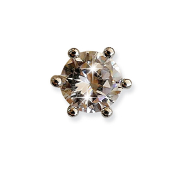 Серьги для ушей BIOJOUX BJT958 Crown Zircon TITANIUM 6mm Италия