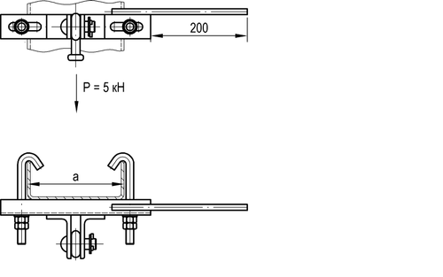 Кронштейн троса группового заземления