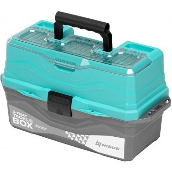 Ящик для снастей NISUS Tackle Box трехполочный бирюзовый (N-TB-3-Т)