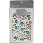 Мочалка - варежка скрaбирующая «Premium - DEPALMA», цвет белый / малахит, 22.5*14.5см (ZIPпакет)