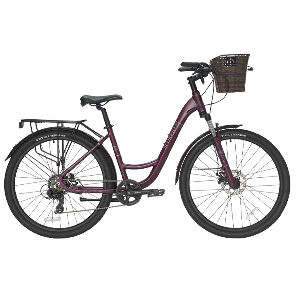 Велосипед TechTeam Scorpio 27.5*17 вишневый 2024