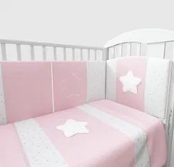 Набор в кровать для новорожденных Lollycottons Maks Star, Розовый