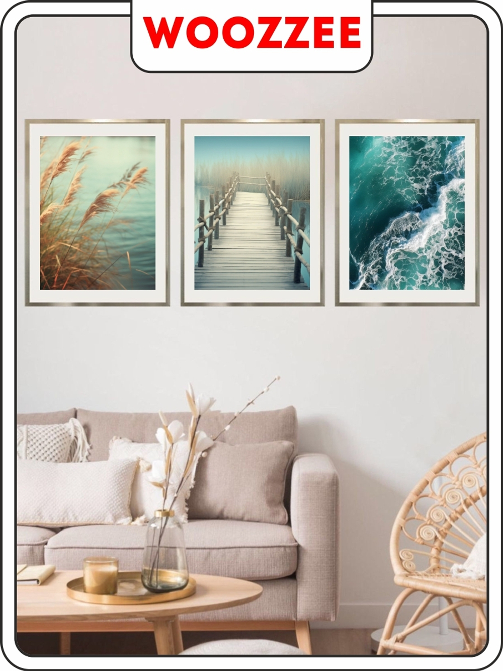 Набор постеров "Созерцание у воды" 3 шт.