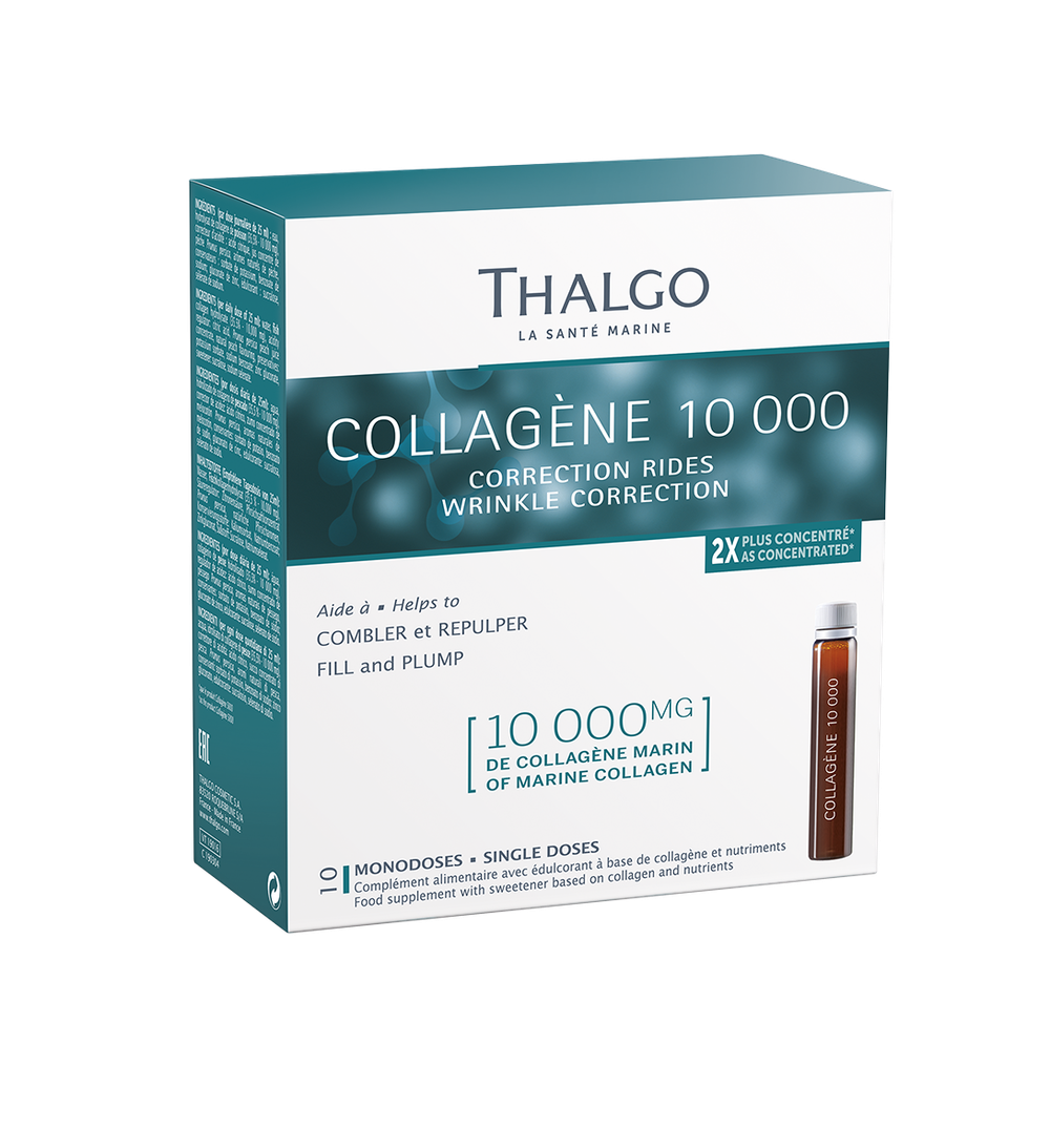 Thalgo Коллаген 10000 БАД для молодости и красоты Collagene 10000 Упаковка 10 x 25 мл флакон