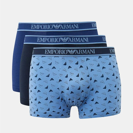 Набор мужских трусов хипсов 3в1 (синий, темно-синий, голубой) Emporio Armani 112130_4F717 75336
