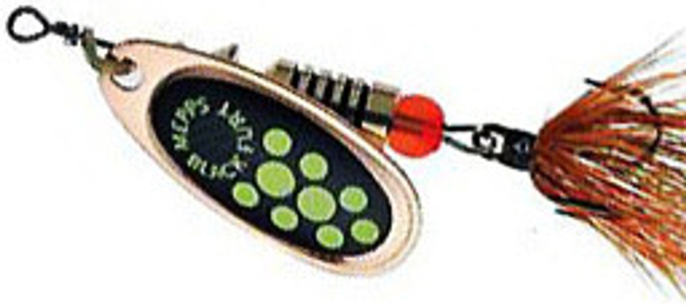 Блесна вращающаяся Mepps BLACK FURY MOUCHE, 00, Copper/Chartreuse