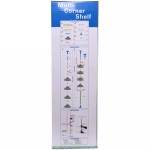 Полка для ванны угловая телескопическая, 4 полки 2,6м