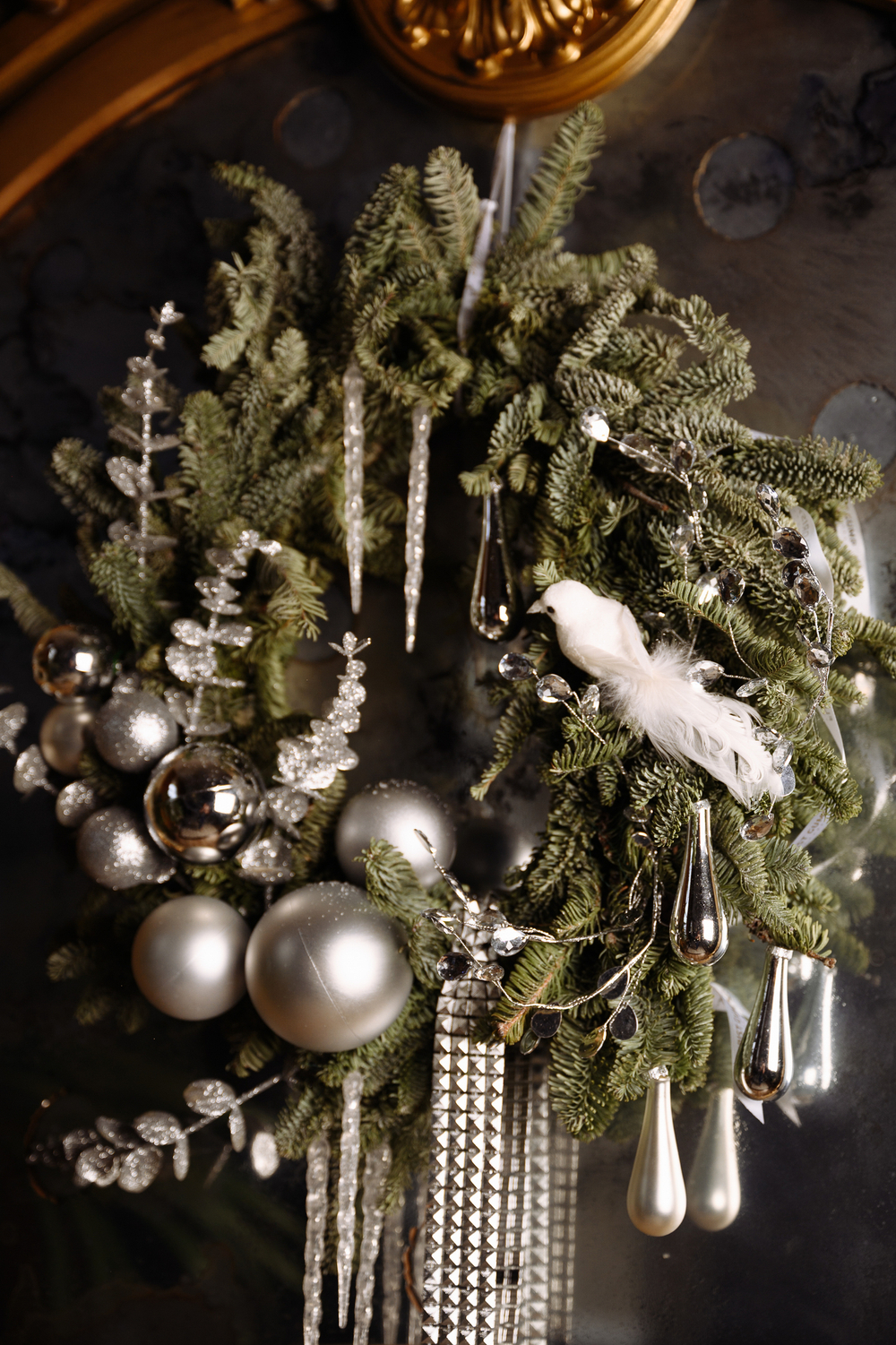 Венок новогодний Застывшее мгновение