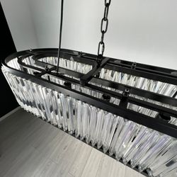 Подвесная Люстра Rh 1920S Odeon Clear Glass Black 180 By Imperiumloft