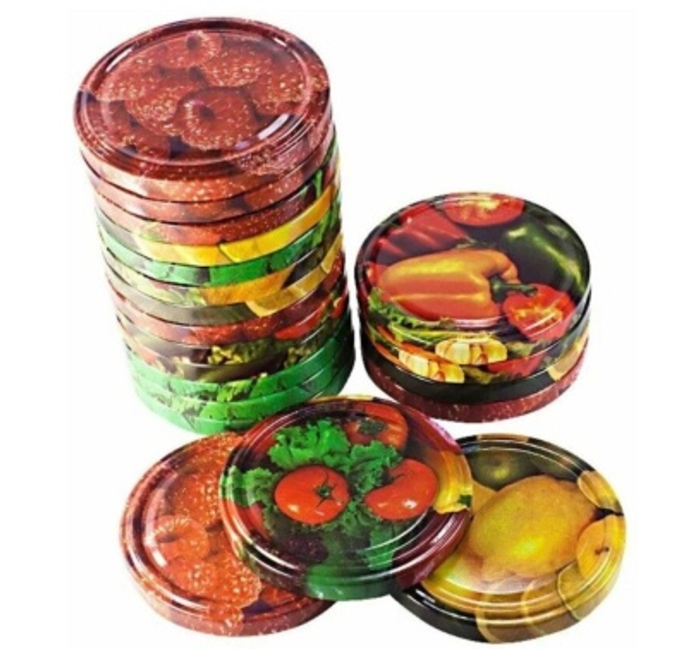 Крышки винтовые Твист-офф D=82мм Ассорти (20шт/уп)