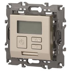 14-4111-04 ЭРА Терморегулятор универс. 230В-Imax16А, IP20, Эра Elegance, шампань | Elegance Шампань