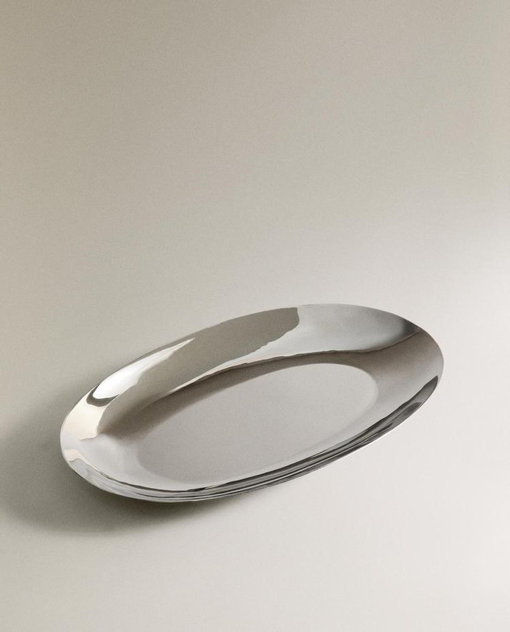 ZARA HOME МЕТАЛЛИЧЕСКИЙ ПОДНОС ДЛЯ ВАННОЙ, СЕРЕБРЯНЫЙ