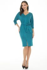Платье Теплые объятия (вельвет, бирюза) Diolche (Акция)