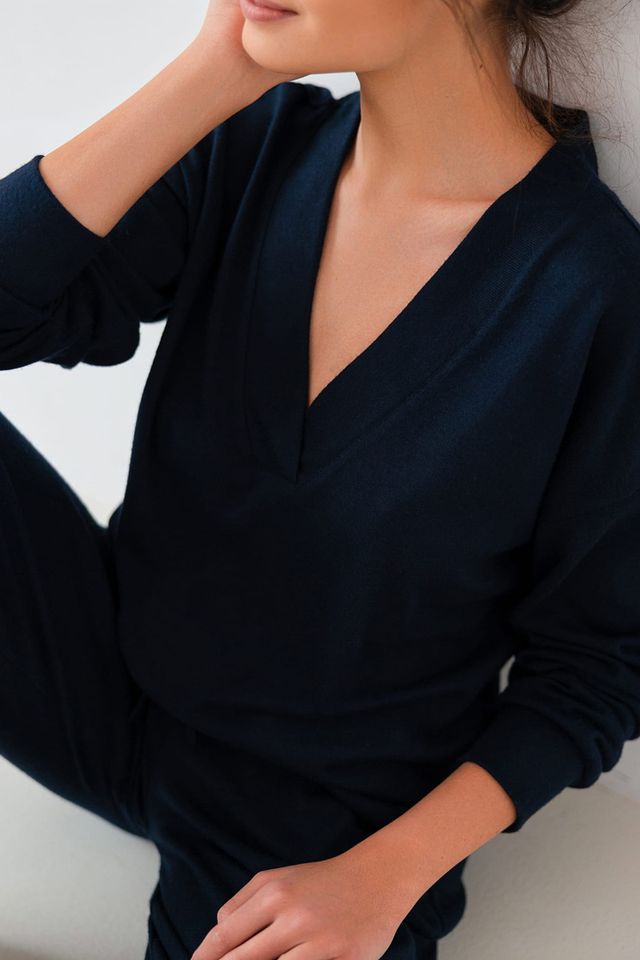 Пижама с брюками-палаццо Navy Blue