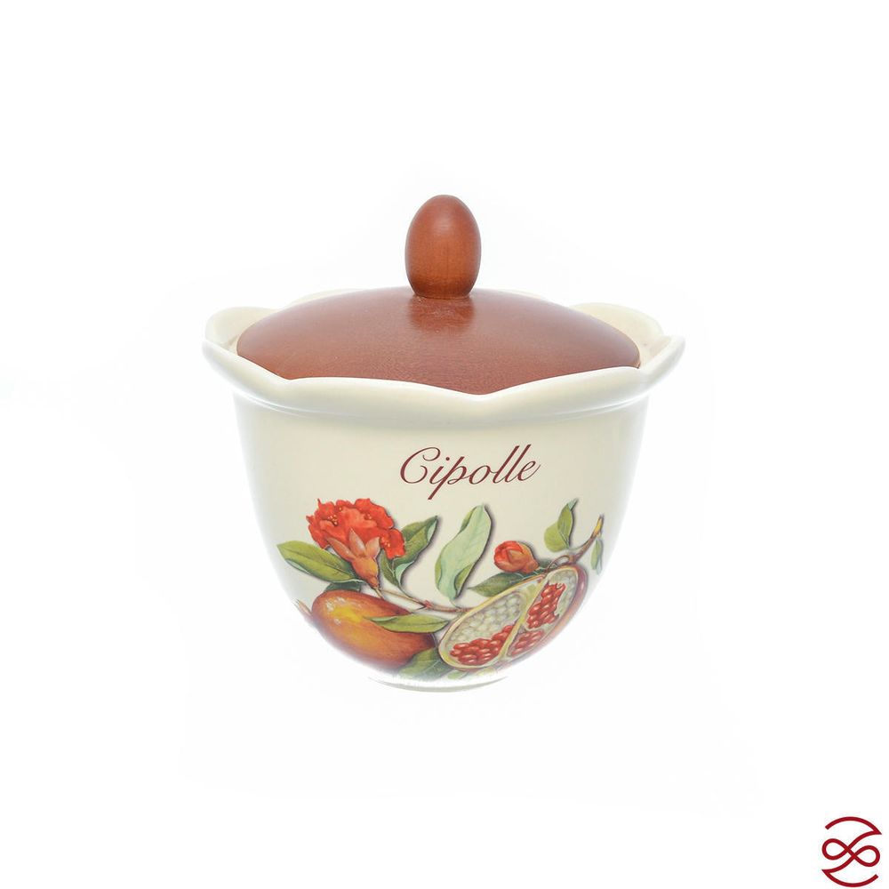 Банка с деревянной крышкой NUOVA CER Гранат 16см