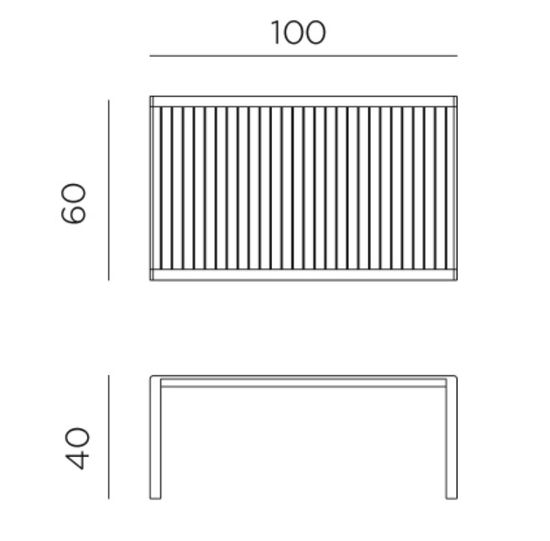 Столик пластиковый Aria 100 цвет тортора Италия Nardi