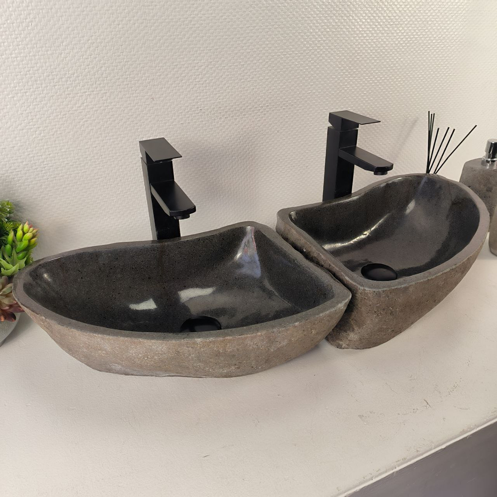 Раковина из речного камня ПАРА! RS-65482 41*30*14 0865