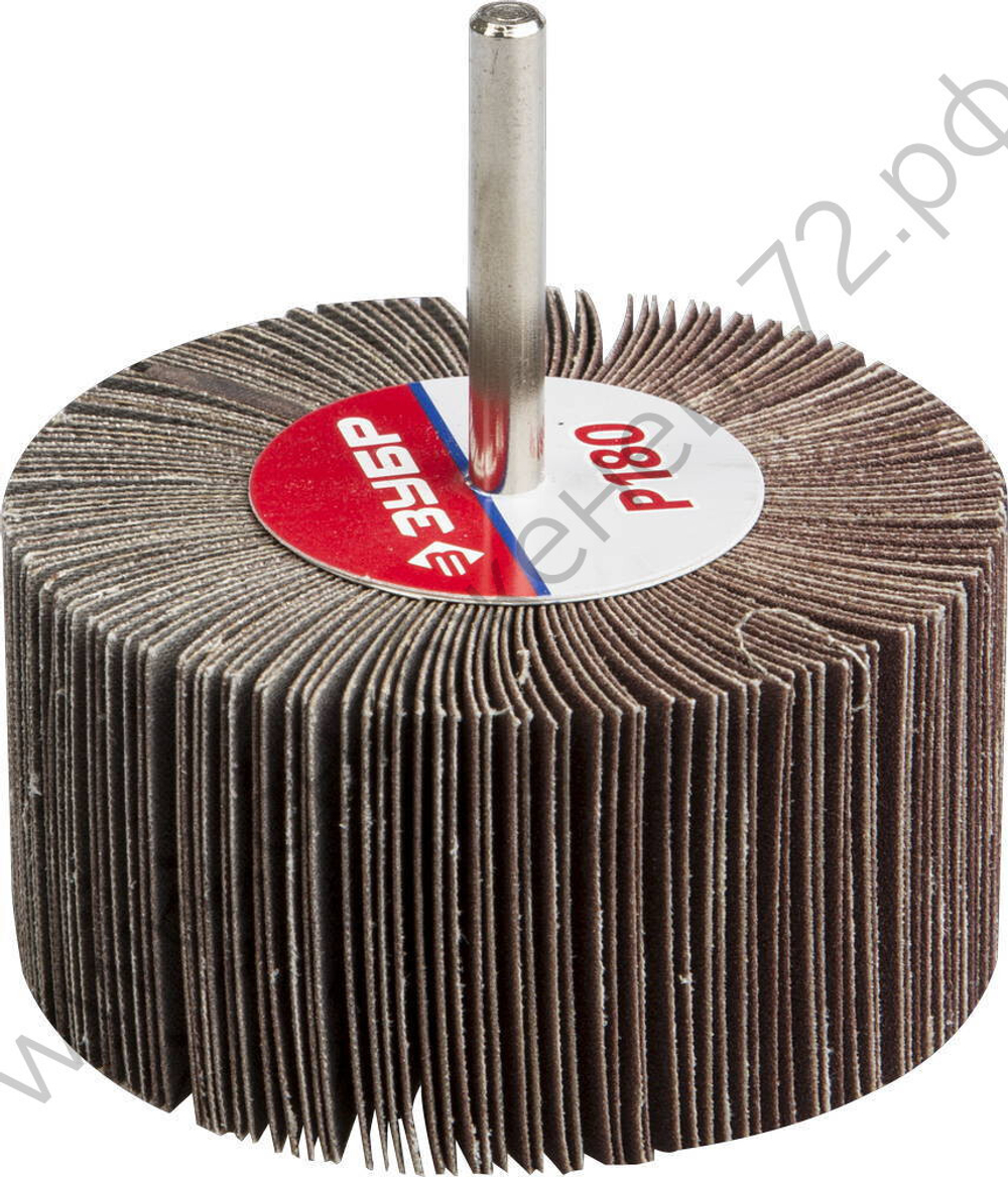 ЗУБР d 80 x 40 мм, P180, на шпильке d 6 мм, Круг шлифовальный лепестковый (36604-180)