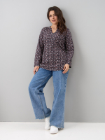 Блузка БЛ-22/серый-терракответочка