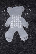 Джемпер с аппликацией (черный меланж) Б8334 LT Collection