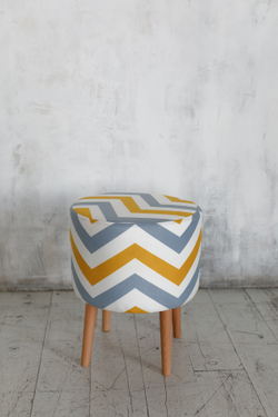 Пуф Лекко Скандинавия Желто-Серый