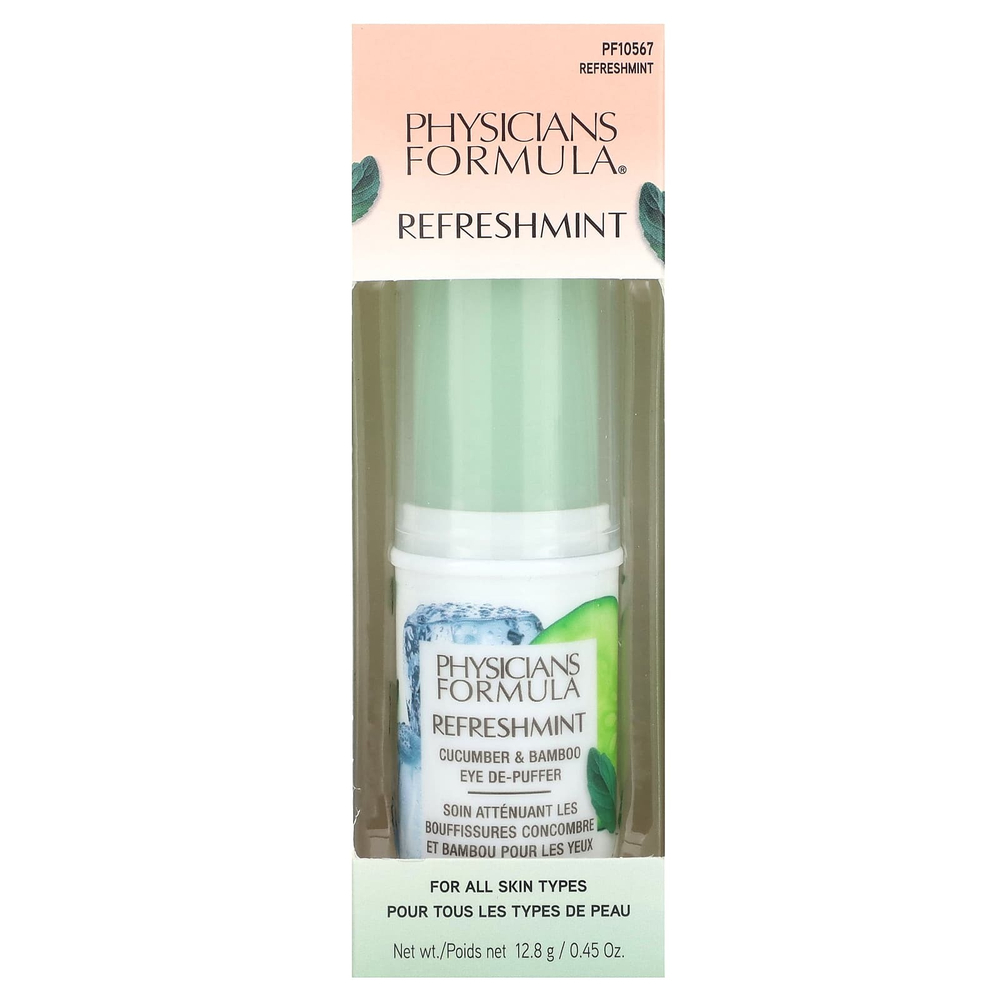 Physicians Formula, RefreshMint, средство для снятия отеков вокруг глаз, с огурцом и бамбуком, 12,8 г (0,45 унции)