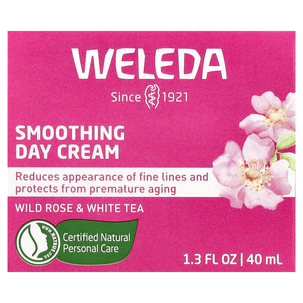 Weleda, разглаживающий дневной крем, шиповник и белый чай, 40 мл (1,3 жидк. унции)