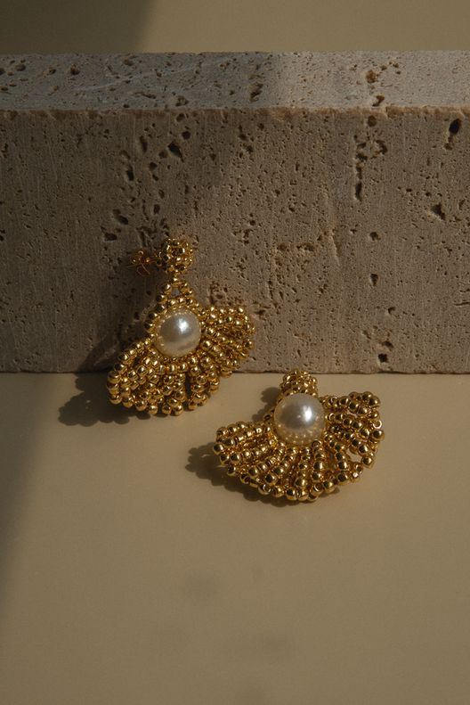 Серьги-ракушки / Beaded Breakfast