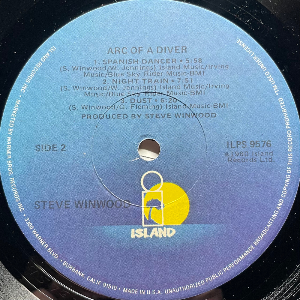 Steve Winwood ‎– Arc Of A Diver (США 1980г.)