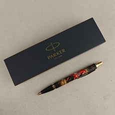 Ручка шариковая Parker "Сказочный конь" красный с ручной росписью в коробке