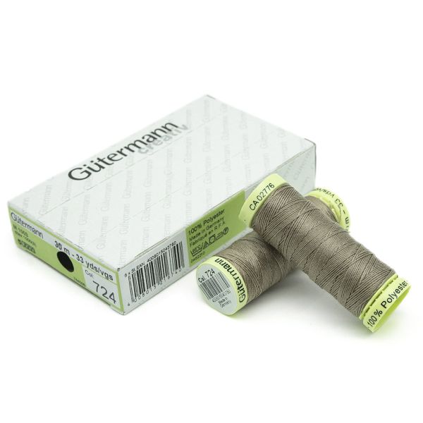 Нитки отделочные Gutermann Top Stitch 30 (30 метров), 5 кат. | 724 бледно серо-коричневый