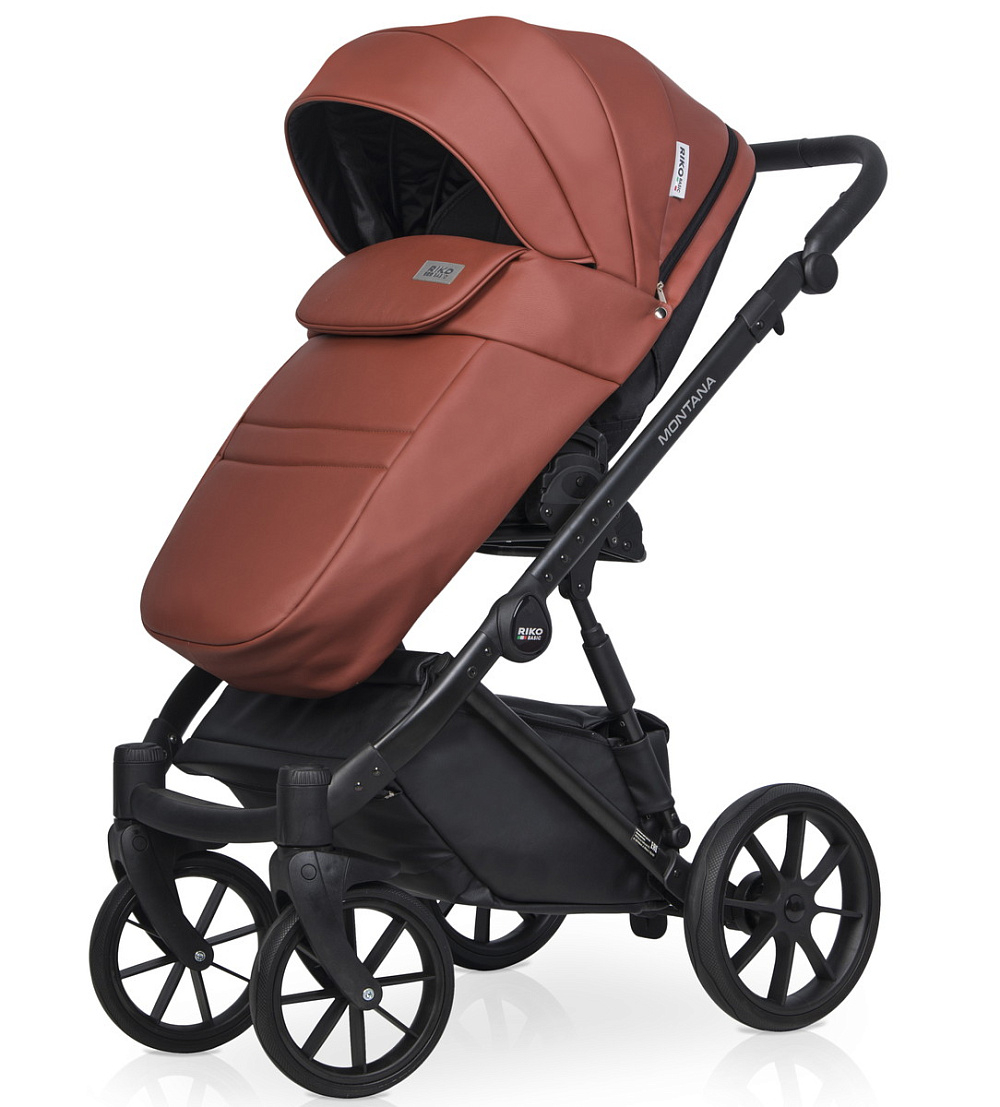 Детская коляска Riko Basic Montana Ecco 3 в 1 17 Maroon (т.бордовый)