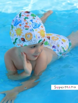 Шапочка для плавания детская непромокаемая для бассейна